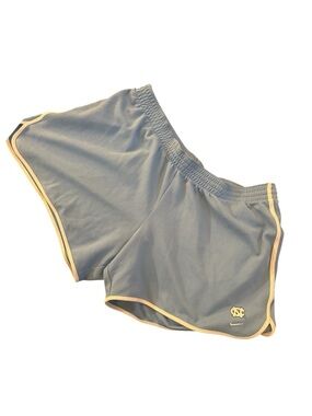 Women's Grey Athletic Shorts with Yellow Trim